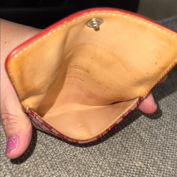 Coach Red Key & Card Holder - Picture 5 of 5